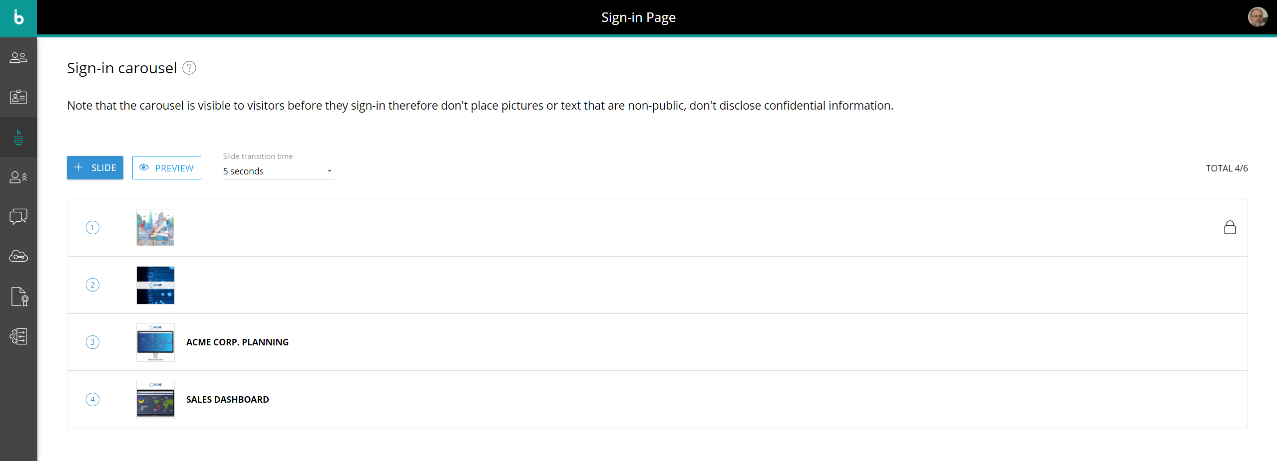 Subscription Hubのサインインページ