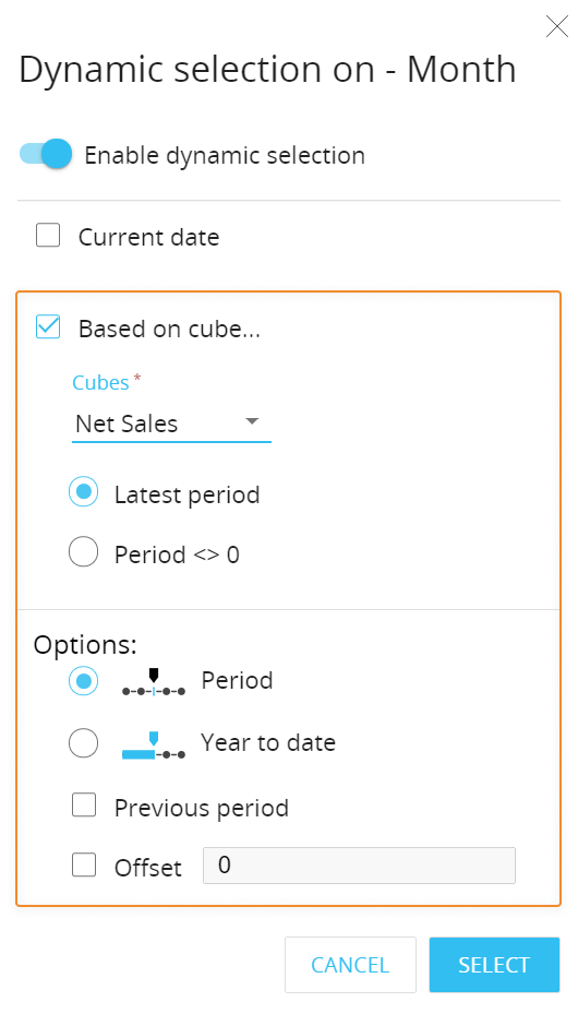 Dynamic selection