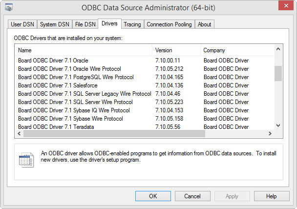 oracle odbc driver configuration